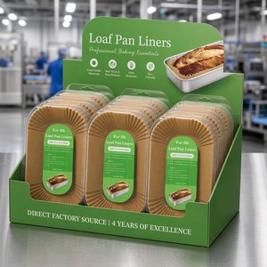 Feuilles de papier cuisson jetables écologiques de qualité <span class=keywords><strong>alimentaire</strong></span> pour moules à pain rectangulaires 9x5, 250 pièces, marron, 2lb, directement de l'usine - Product Image 6