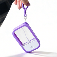 Flacon pulvérisateur de poche rechargeable 30ml 50ml pour désinfectant pour les mains ou parfum, format carte de crédit plate, en plastique