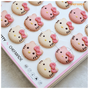 CHEFMADE KT7053 Cocina 27*27cm Antiadherente Seguro Sin BPA Rosa Macaron Pastelería Alfombrilla de silicona para hornear - Product Image 2