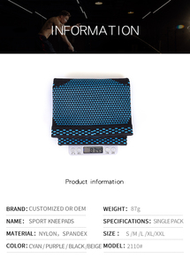 Conrida-Genouillère <span class=keywords><strong>de</strong></span> <span class=keywords><strong>compression</strong></span> en nylon pour hommes et femmes pour la course à pied, la <span class=keywords><strong>randonnée</strong></span> et le soulagement <span class=keywords><strong>de</strong></span> la douleur. - Product Image 5