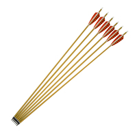 Flèches de tir à l'arc 4 pouces, bouclier orange à rayures blanches, plumes naturelles, spine 500 - Tige jaune en carbone pur, haute qualité, directement de l'usine