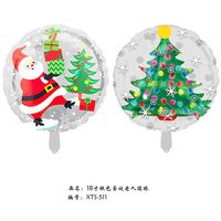 Ballons gonflables en feuille d'aluminium de 18 pouces pour Noël, décorations de fête, fournitures en gros