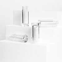 Tube de brillant à lèvres vide pour cosmétiques, avec applicateur à brosse volumineuse et applicateur à bâtonnet épais, design attrayant, personnalisable avec logo, marque privée, vente en gros pour revendeurs