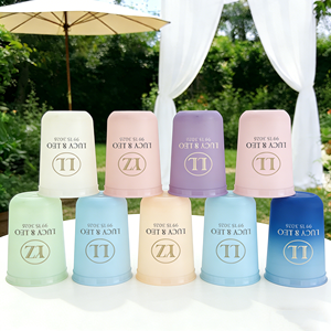 Vaso de Plástico Transparente Desechable de 9oz con Logotipo Personalizado, Pared Simple, 90mm, para Café Helado, Vodka, Agua Mineral, con <span class=keywords><strong>Tapa</strong></span> Plana - Product Image 1