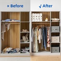 Organisateur de vêtements pliable Junxian, nouveau design, en PVC Oxford, boîte de rangement pour jeans à 12 compartiments, pour armoire, salle de bain, salon