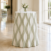Nappes rondes en polyester à motif floral personnalisé, faible MOQ, pour événements, cocktails, mariages, banquets, locations de fêtes