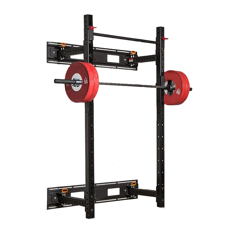 Высокое качество складные задние настенное крепление стойка для приседаний со Heavy Duty настенное крепление Стрингер