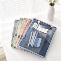 Bolsa de Estudio para Estudiantes de Gran Capacidad BoYing, Bolsa de Malla Transparente para Oficina, Almacenamiento de Documentos, Carpetas Escolares, Organizador de Archivos Personalizado