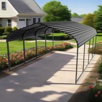 Abri d'auto en forme de U pour l'extérieur de taille personnalisée, gris PC à usage intensif/métal galvanisé, garage coloré pour le stockage de voitures, abri/gazebo
