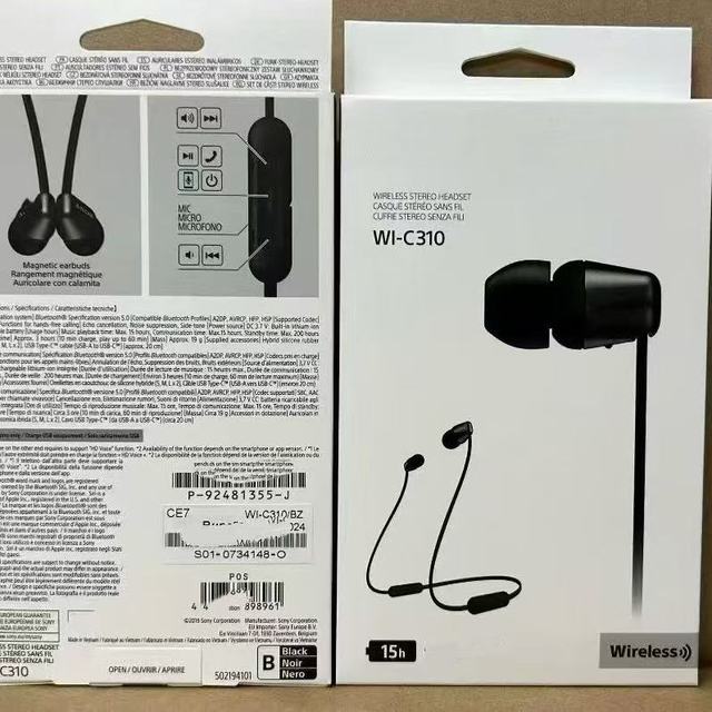 EAR Wholesale WI-C310 Wireless In-ear Stereo Earphones 5.0 Running Sport Earbuds Magnetic Headset with Mic for sony WI-C310