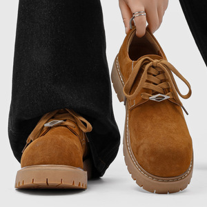 Zapatos Derby Retro Extra Grandes para Hombre 2026, Botas de Trabajo Amarillas de Suela Gruesa con Plataforma, Zapatos de Lujo de Diseñador para Ir al Trabajo - Product Image 6