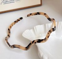 Serre-tête en acétate minimaliste JingLan, orné de paillettes, en forme de U, finition brillante, couleur personnalisée, fait main, élastique, léger, écologique, haute qualité