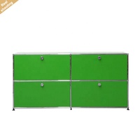 Gabinete de almacenamiento de gran capacidad de acero inoxidable modular moderno, gabinete combinado para sala de estar para apartamento en casa
