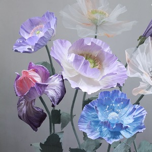 Fleur géante en papier faite à la main, fleur artificielle en organza surdimensionnée pour la décoration de toile de fond de mariage - Product Image 4