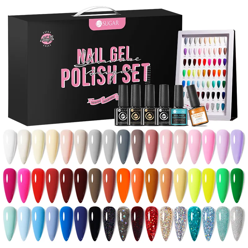 UR SUGAR 66pcs 7ml Color Gel Nail Polish Collection Set Cheap Price Soak Off UV Gel Nail Polish Kit for Wholesale