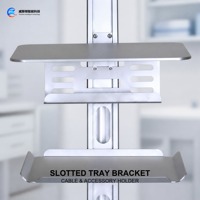 Chariot mobile pour bronchoscopie, chariot d'endoscopie, support de moniteur VESA, roulettes réglables, acier inoxydable, vente en gros pour hôpitaux