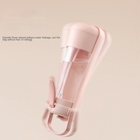 Fontaine à eau automatique portable pour animaux de compagnie avec fonction de refroidissement par pulvérisation et gobelet pliable à sangle détachable pour utilisation en extérieur, bouteille d'eau pour chien et chat