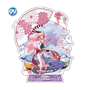 90 Style Populaire Jeu Genshined Impact Acrylique Stand Double Couche Anime <span class=keywords><strong>Nilou</strong></span> Xiao Ganyu Modèle Figure Plaque Bureau Décor Debout - Product Image 1