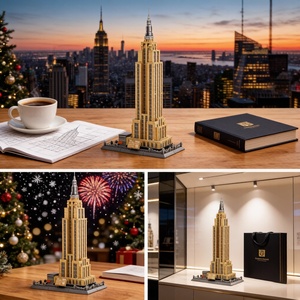 Set de Bloques de Construcción del <span class=keywords><strong>Empire</strong></span> <span class=keywords><strong>State</strong></span> <span class=keywords><strong>Building</strong></span>, Modelo de Monumento de Nueva York, Juguete de Construcción DIY, Fabricante de Bloques de Construcción Personalizados - Product Image 1