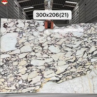 Lembaran Marmer Calacatta Viola Violet Calcite, Batu Alam Poles Tahan Lama Tersedia untuk Hotel Apartemen Desain Modern