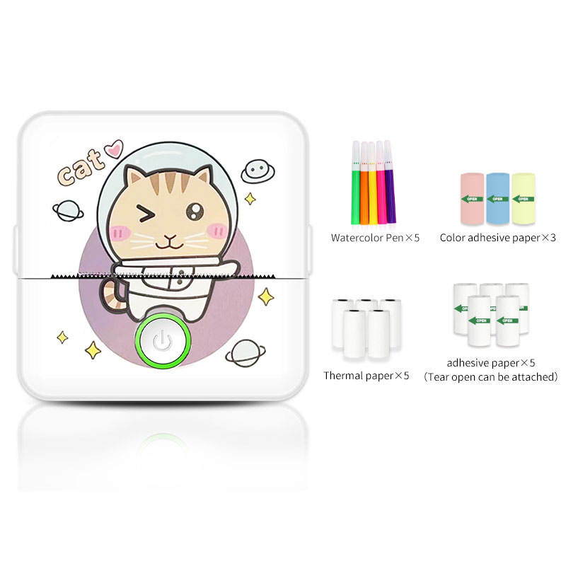 Imprimante X6 + 5 autocollants + 5 papiers + 3 autocollants couleur + 5 stylos de couleur