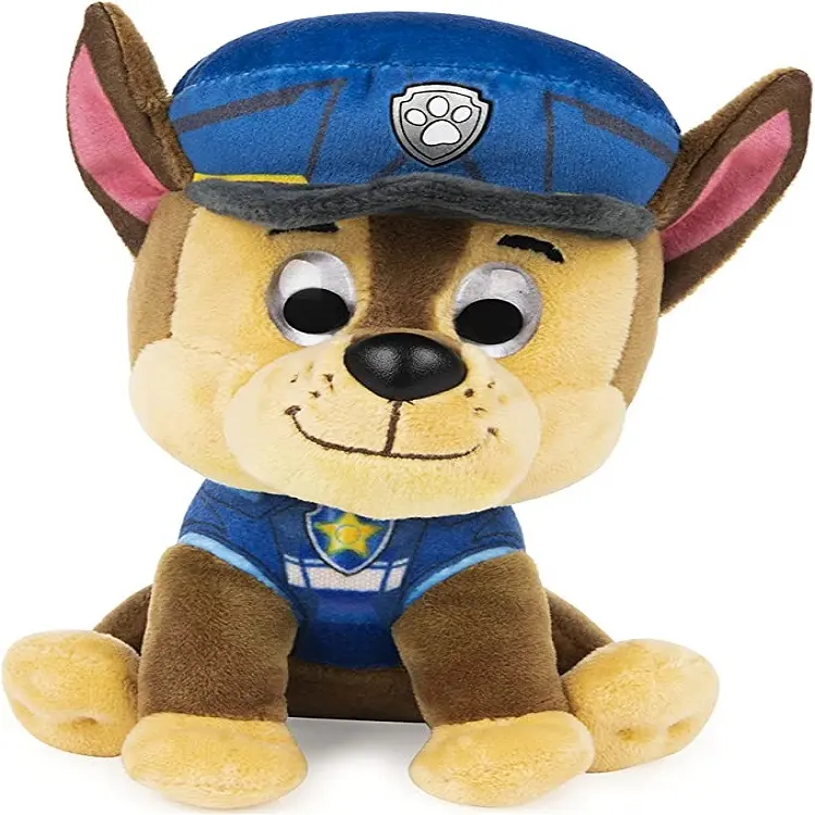 크리 에이 티브 디자인 패션 Ty Dog Paw Dog Patrol 플러시 피규어 인형 장난감 큰 눈 동물 강아지 박제 플러스 봉제 개 장난감