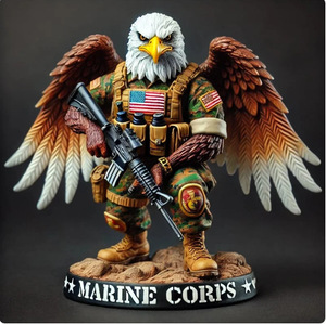 American Eagle <strong>Soldier</strong> Ornaments Handmade Resin Crafts Eco-Friendly Toys Independence Day Eagle Sauce Design for Christmas Other - Product Image 6