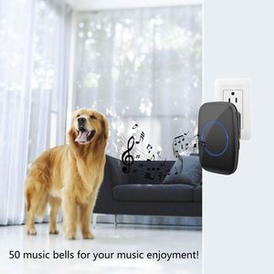 Recreational Vehicle Outdoor 300M Range A10 Waterproof Manual Wireless 60 Ringtones <b>Battery</b> Powered Digital Doorbell Alarm Home - Product Image 2