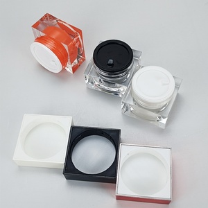 Envase de Lujo Vacío para Cosméticos y Crema Hidratante, 15g 30g 50g 100g, Tarro Cuadrado de Plástico Acrílico Negro con Protección UV para Gel de Uñas - Product Image 4