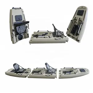 14.5FT Modular Kayak Double Seat Sente-se no caiaque de pesca Top para 2 Pessoa PE pedal plástico caiaque para a pesca