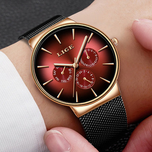 <span class=keywords><strong>Montre</strong></span>-bracelet à quartz ultra-fine <span class=keywords><strong>Lige</strong></span> 9936 pour homme, étanche, en acier, avec bracelet en maille, <span class=keywords><strong>montre</strong></span> de sport en alliage, nouvelle collection pour homme, style affaires et antique - Product Image 4