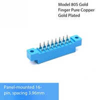 Connecteur mâle à emboîtement pour carte PCB, pas de 3,96 mm, en laiton, type 805-12P/16P/20P/24P/36P/44P/56P/72P, à souder sur circuit imprimé
