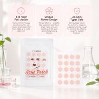 Patchs Hydrocolloïdes Anti-Acné OEM Marque Privée Forme Fleur Invisible Traitement Localisé Imperméable Végétalien Sans Cruauté Animale Couvrant