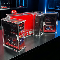 Kotak Koleksi Akrilik SHP Cocok untuk Transformers RLC Optimus Prime dan Nemesis Prime, Display Mobil Diecast Lipat