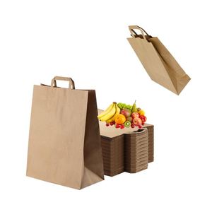 Meilleur prix pour les sacs de courses en gros avec logos, en papier kraft biodégradable, faciles à utiliser, écologiques, réutilisables, en provenance du Vietnam - Product Image 4