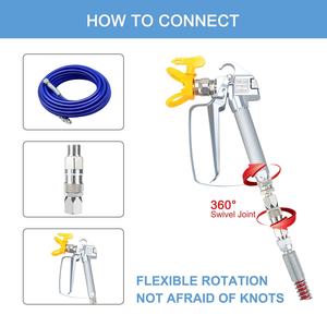 Conector Giratorio de Manguera <span class=keywords><strong>para</strong></span> Pistola de Pintura sin Aire Oem 244515, Adaptador <span class=keywords><strong>para</strong></span> Pulverizadores de Pintura Grac - Product Image 5