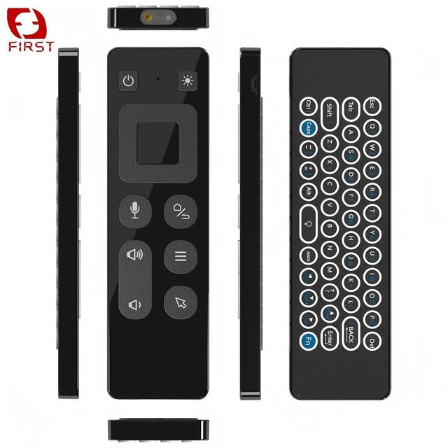 First Brand Quality 2.4G Rechargeable T9 PRO Air Mouse 7 Colour Backlit Voice Remote Control RF Wireless