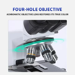 <span class=keywords><strong>Microscope</strong></span> numérique trinoculaire vétérinaire avec moniteur LCD HD et objectifs multiples pour l'échantillonnage de <span class=keywords><strong>sang</strong></span>, de sperme et de tissus animaux - Product Image 3