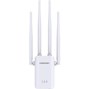 COMFAST CF-WR304S V2 ขายดี 300Mbps ไวร์เลส รีพีทเตอร์ ไฟร์วอลล์ IEEE802.11n ตัวขยายสัญญาณ EU/US 2.4GHz เราเตอร์ 4 เสาอากาศ - Product Image 1
