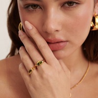 Bague pour femme tendance en argent sterling 925 plaqué or 14K 18K, bijoux fins en vrac, zircon cubique marquise coloré, pierre précieuse naturelle