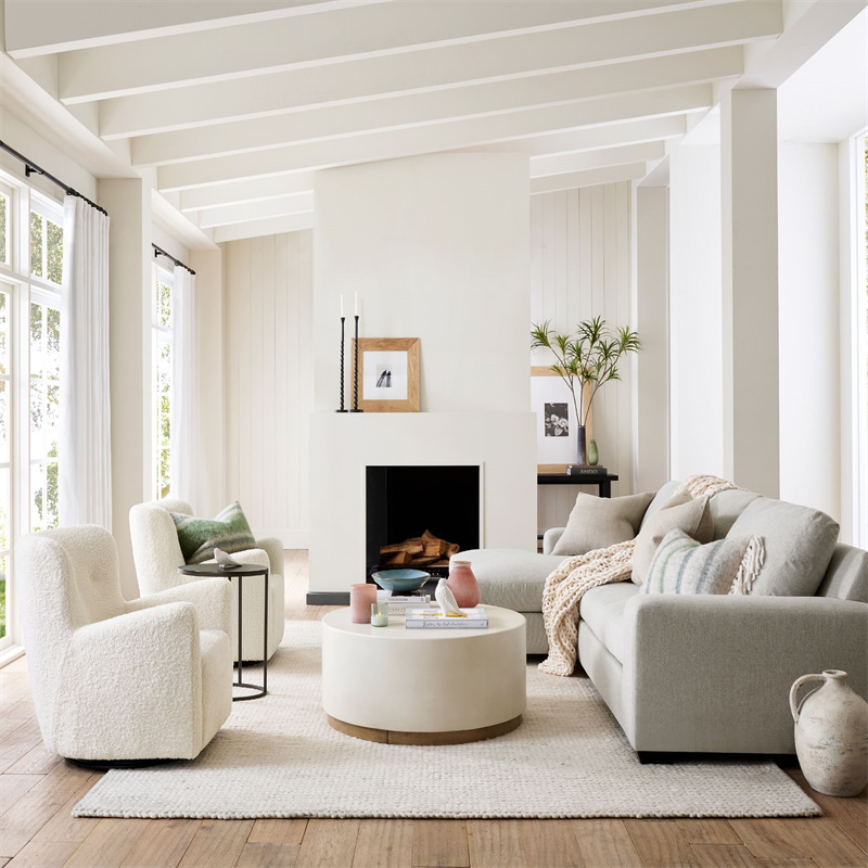 Modern Home Dining Room Furniture Set Fabric Living Room Sets Sectional Sofa