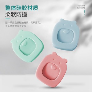 Silicone Door <b>Stopper</b> Floor Mount Child Proof Anti Pinch Door <b>Stopper</b> For Home Bathroom Bedroom Safety Protection - Product Image 1