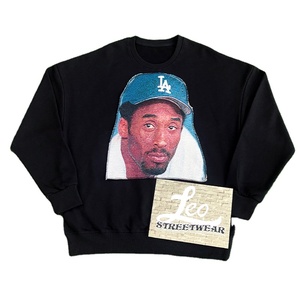 Sweat-shirt à col rond en tapisserie personnalisée <span class=keywords><strong>sans</strong></span> <span class=keywords><strong>capuche</strong></span> <span class=keywords><strong>Pull</strong></span>-over à <span class=keywords><strong>capuche</strong></span> en patchwork <span class=keywords><strong>noir</strong></span> gaufré de poids lourd pour hommes - Product Image 4