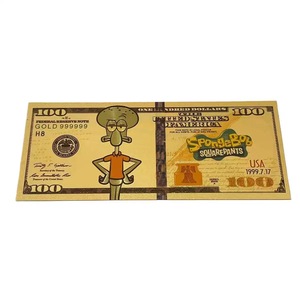Banconota Placcata in Oro 24K <span class=keywords><strong>di</strong></span> <span class=keywords><strong>Spongebob</strong></span> con Incisione a Tema Angelo e Stampa Digitale per Decorazioni Natalizie - Product Image 6