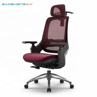 Chaise de bureau ergonomique GT1 avec accoudoirs réglables en 3D, coussin de siège coulissant, coque en PP, dossier en maille - Design moderne pour un usage domestique