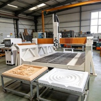 Machine de gravure CNC 5 axes pour sculptures en mousse EPS, bois et polystyrène - Haute productivité avec pompe et moteur