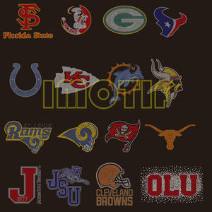 Kansas <span class=keywords><strong>Chiefs</strong></span> Futebol Logo Design Ferro em Custom Rhinestone Transferência Motif - Product Image 3