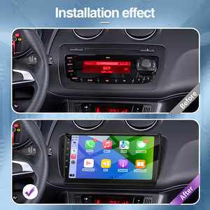 Lecteur DVD de voiture Android pour <span class=keywords><strong>Seat</strong></span> <span class=keywords><strong>Ibiza</strong></span> <span class=keywords><strong>2009</strong></span> 2010 2011 2012 2013 Navigation GPS de voiture Prise en charge de Carplay WIFI BT FM - Product Image 3