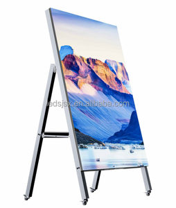 Écran LED P1.8 KT Rack pour affiches, contrôle sans fil par application, publication de contenu, avec roues universelles, ultra-mince, facilement déplaçable - Product Image 1