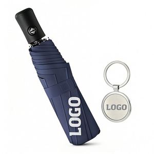 Sombrilla Plegable de 3 Secciones con Protección UV, Personalizable con Logotipo, Resistente a la Lluvia, para Regalos Promocionales y Empresariales - Product Image 1